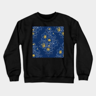 Christmas rose dark blue Crewneck Sweatshirt